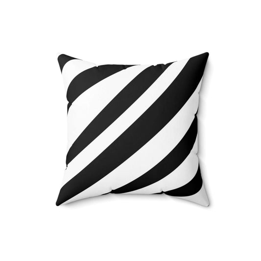 Spun Polyester Striped Designer Square Accent Pillow - Revel Sofa 