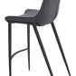 Magnus Barstool (Set of 2) in Dark Gray & Black
