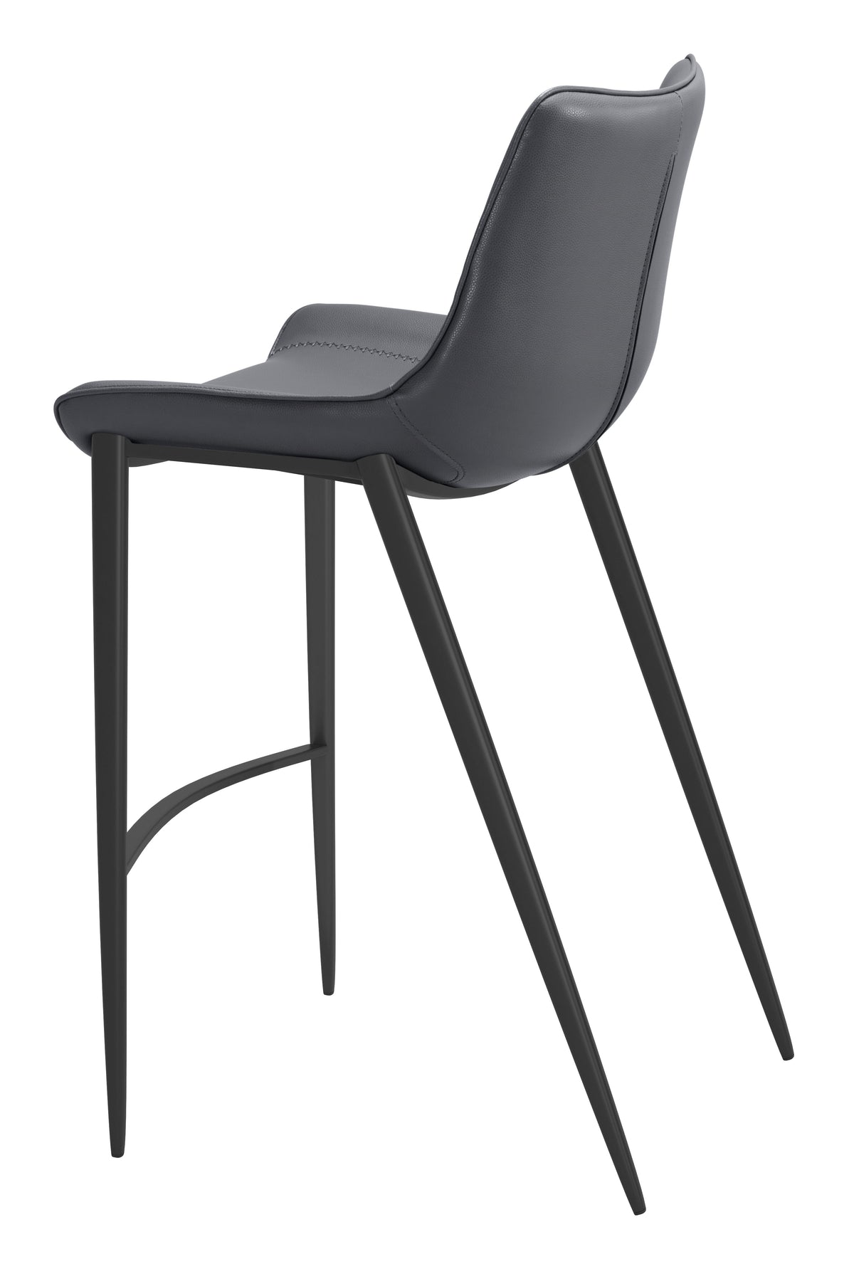 Magnus Barstool (Set of 2) in Dark Gray & Black