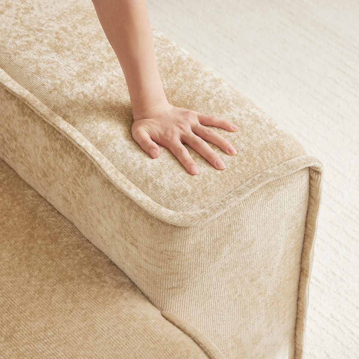 Fenna Velvet Armless Sofa