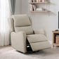 Alaric Leather Glider Recliner in Taupe