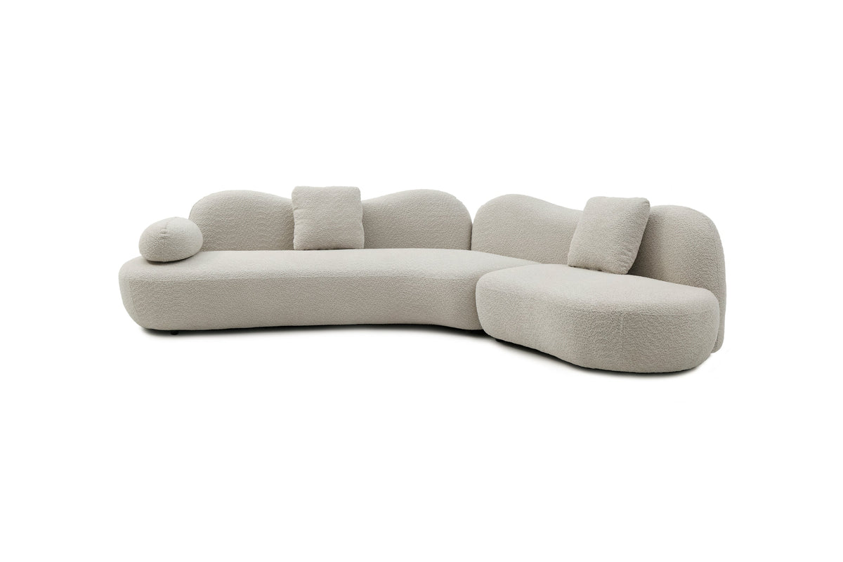 Meryl Curved Boucle Sofa
