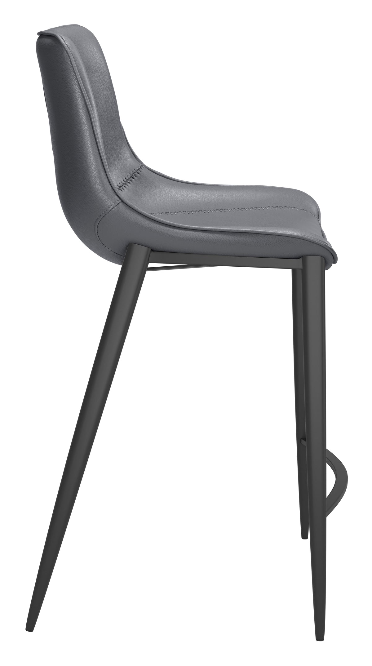 Magnus Counter Stool (Set of 2) in Dark Gray & Black