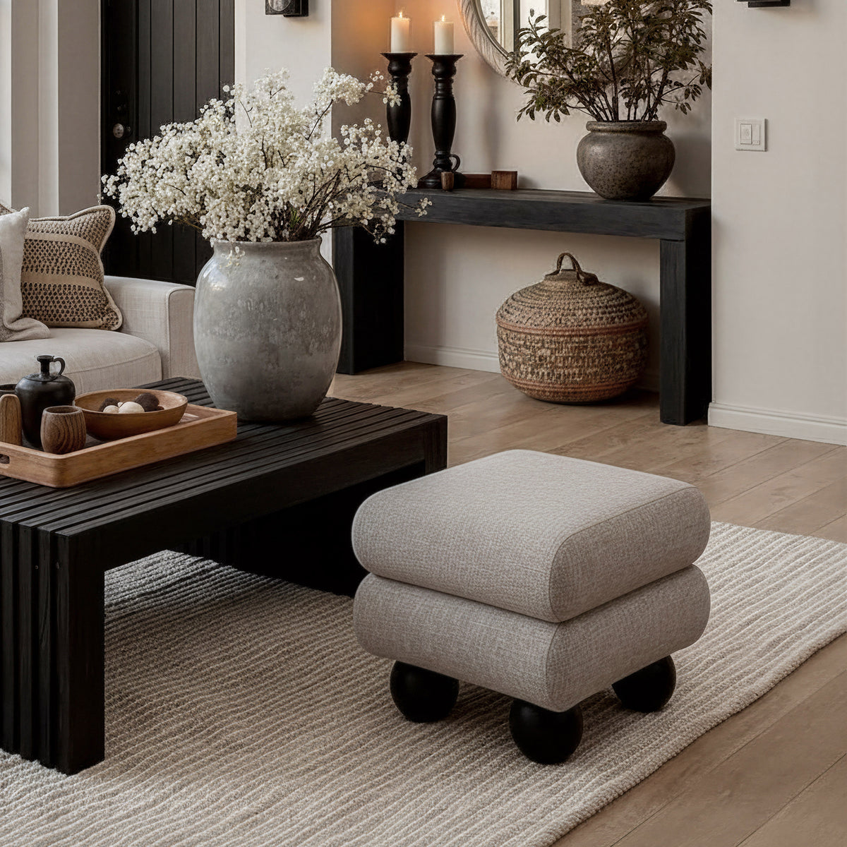 Davao Gray Ottoman