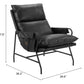 Halaus Black Accent Chair