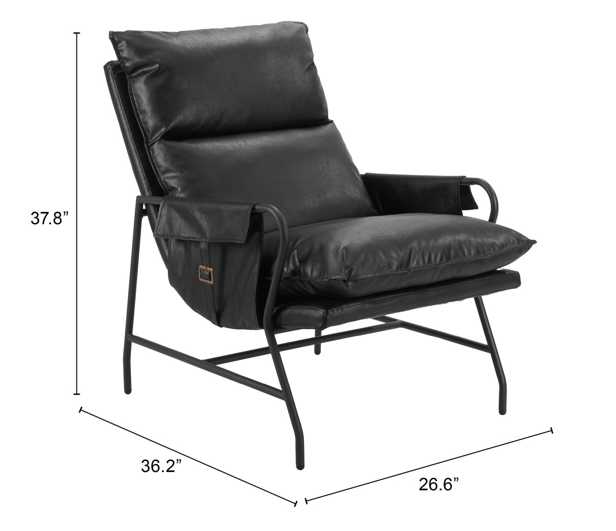 Halaus Black Accent Chair