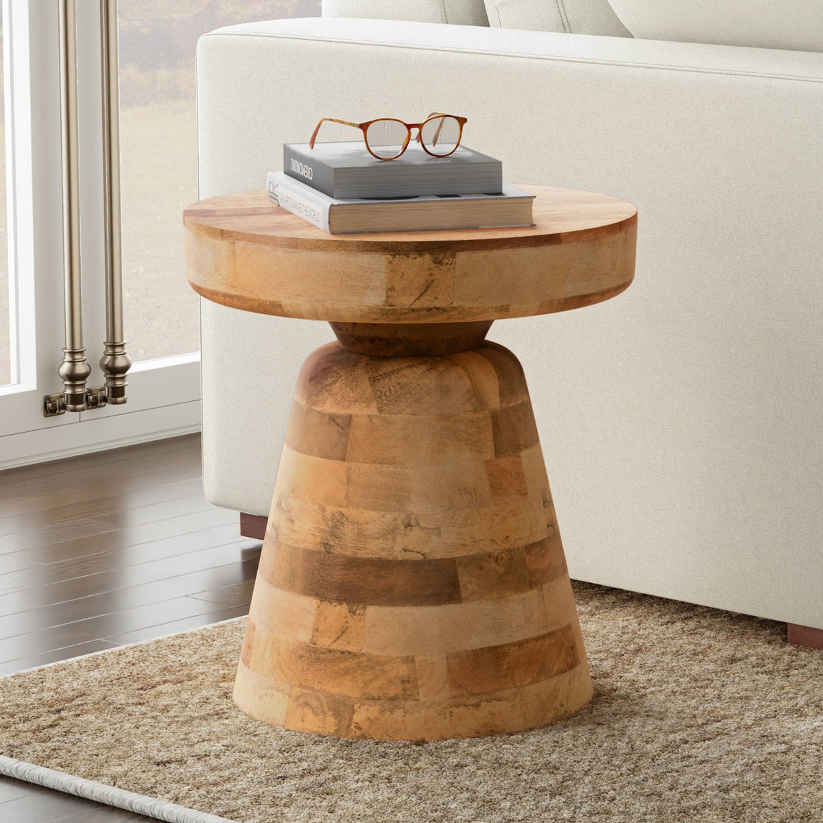 Robbie Solid Wood Accent End Table 16" – Natural – view 2
