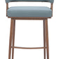 Poise Azure Gray & Walnut Barstool