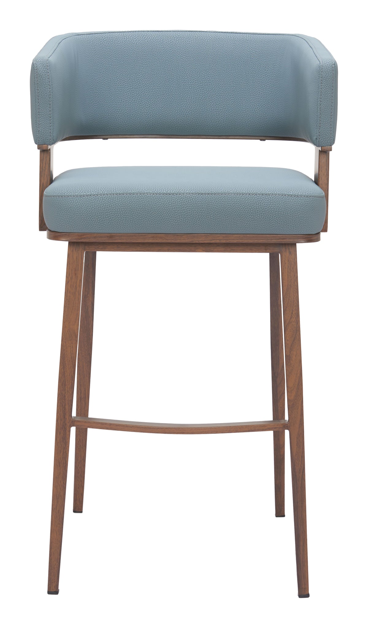 Poise Azure Gray & Walnut Barstool