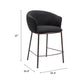 Essen Counter Stool in Black & Bronze