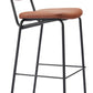 Charon Barstool (Set of 2) in Vintage Brown