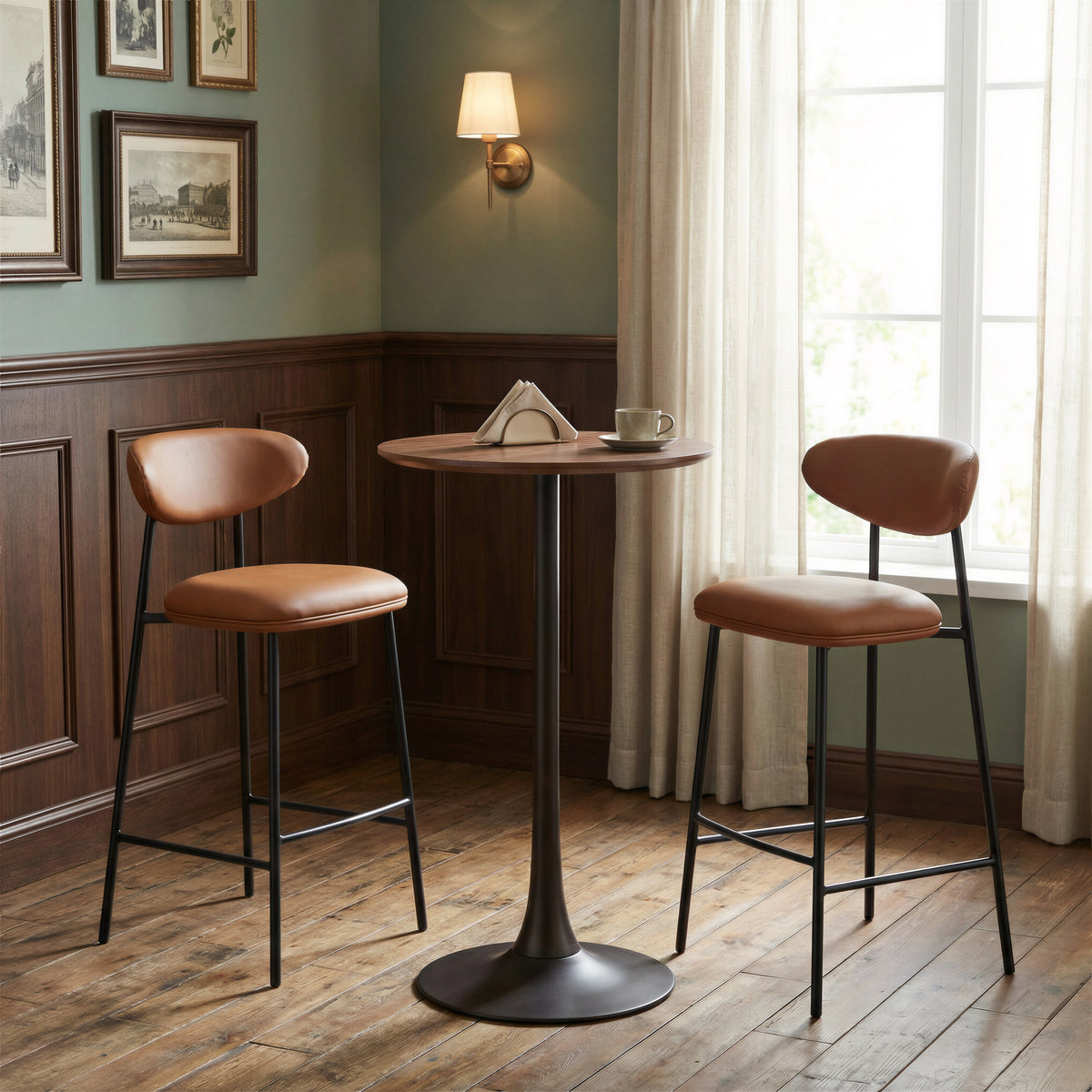 Rorun Brown Barstool (Set of 2)