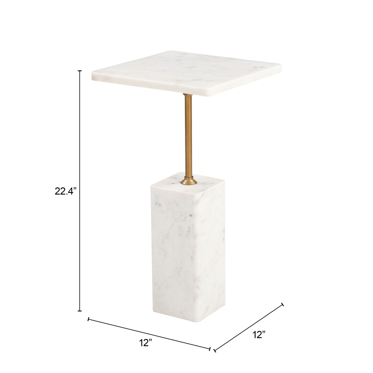 Naht White Side Table