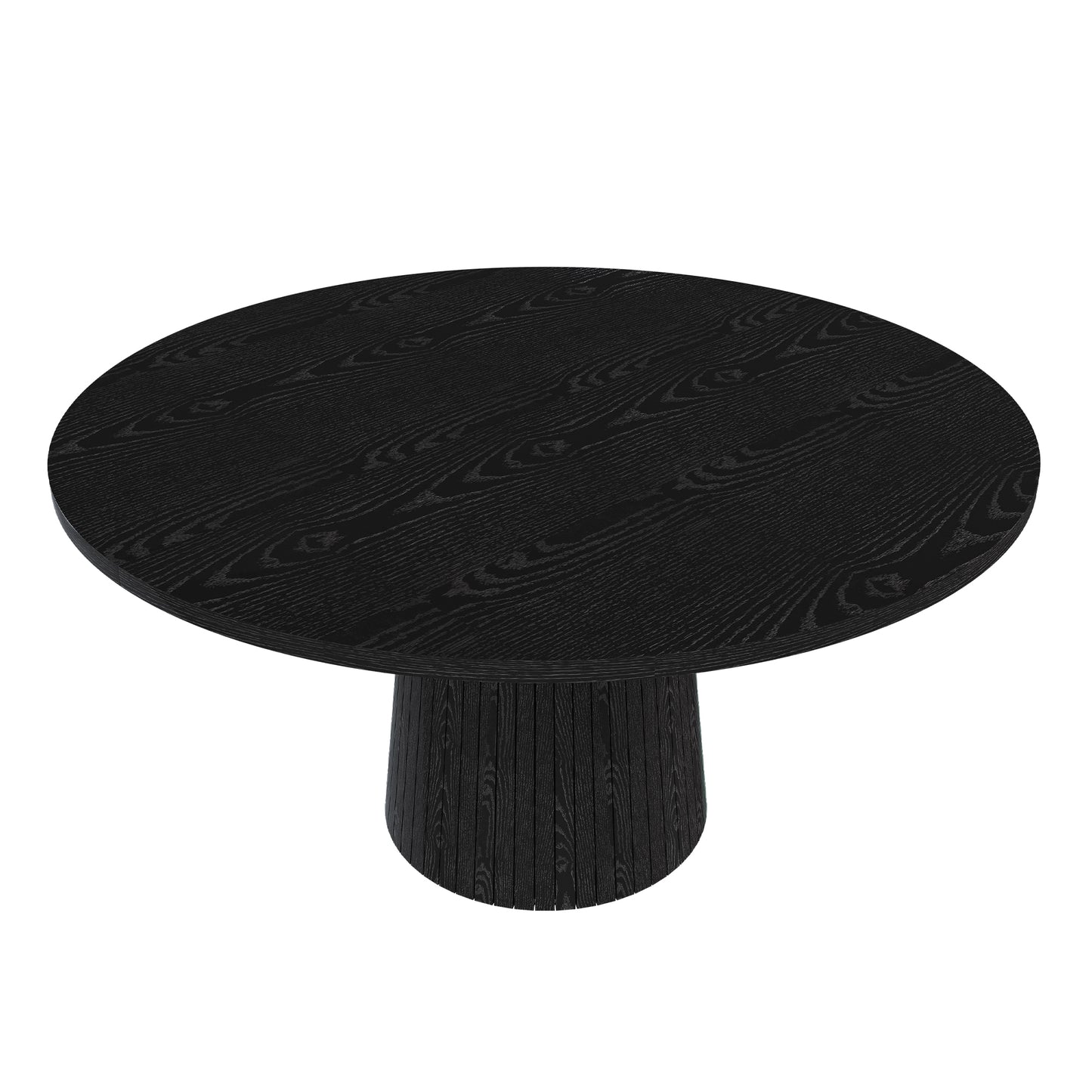 Phoebe Black Round Dining Table – 47" Modern Farmhouse Kitchen Table for 4