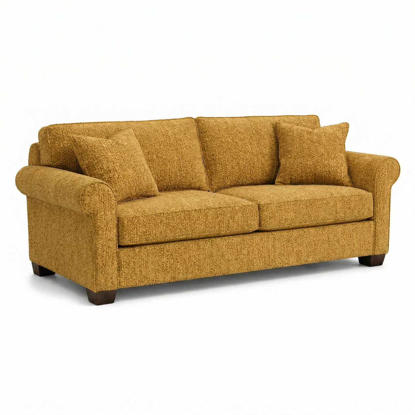 Irlanda Classic Sofa – 92" Rolled-Arm Made-in-USA Sofa - Yellow Hepburn Chai Tea Fabric (3)