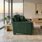 Clifford 2-Arm Sofa – Handcrafted in the USA, Custom Fabric Options - Velvet Antique Kelly Green - Velvet (5)