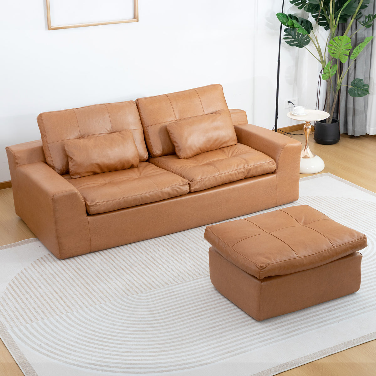 Delano Faux Leather Sectional Sofa