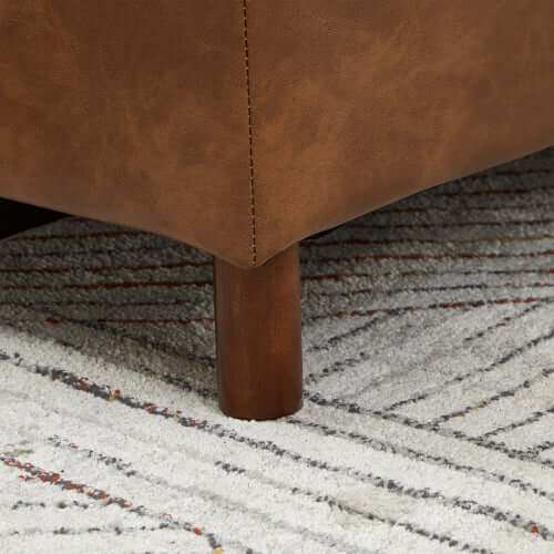 Luxury PU Leather Sofa 112" – Modern Faux Leather 3-Seat Couch with Wood Legs (3 Colors)