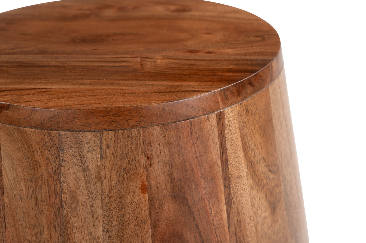 Tornos Side Table in Walnut & Deep Blue