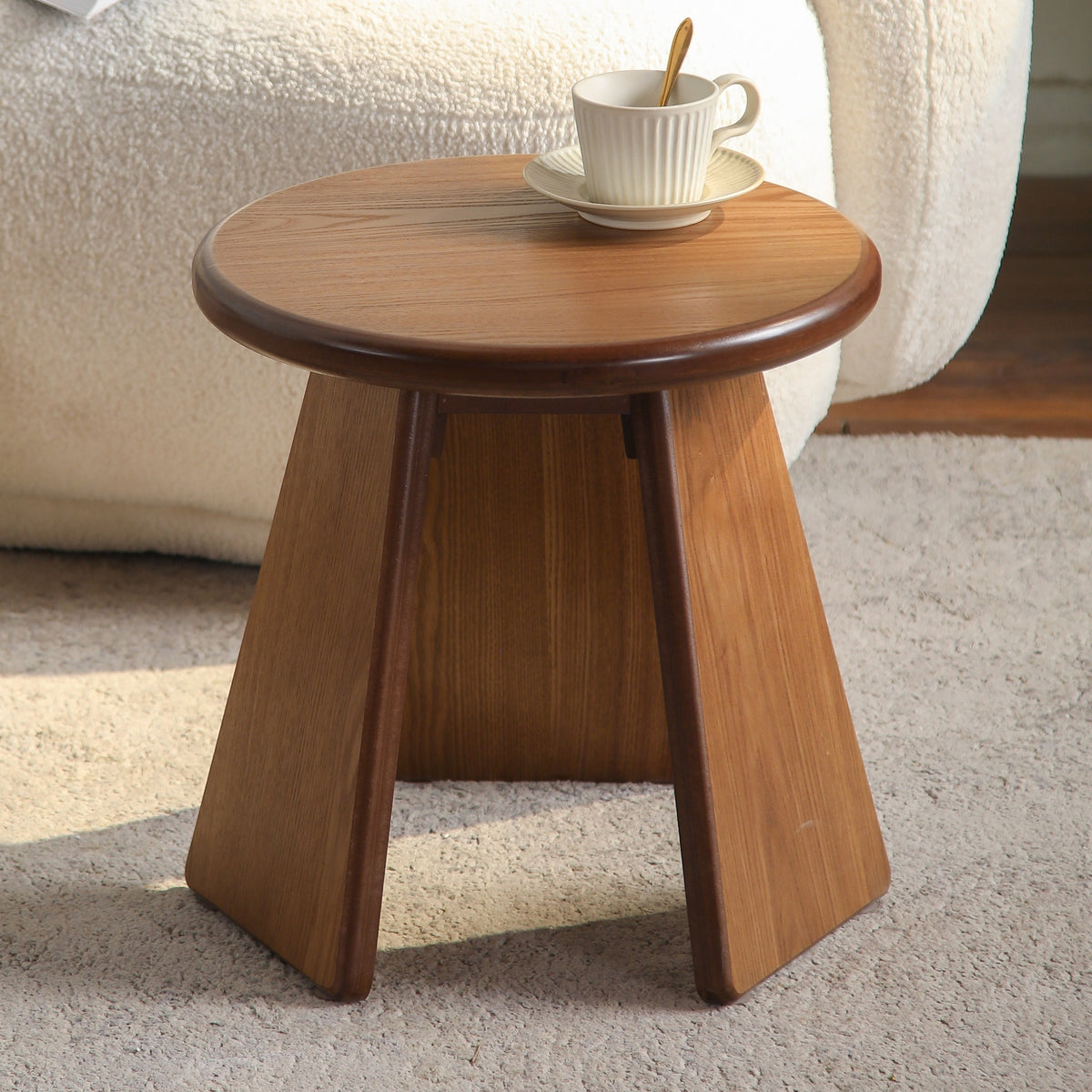 Keeva Round Wood Side Table