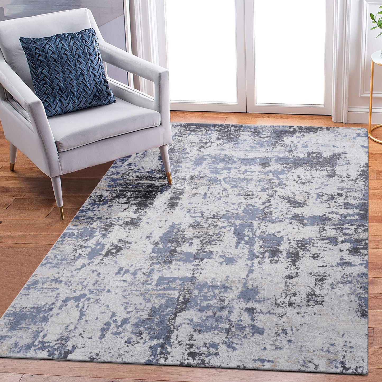 Torben Grey Polyester Area Rug