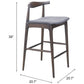 Tuzka Gray & Espresso Barstool (Set of 2)