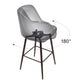 Keppel Swivel Barstool in Black & Bronze
