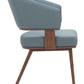 Poise Azure Gray & Walnut Dining Chair