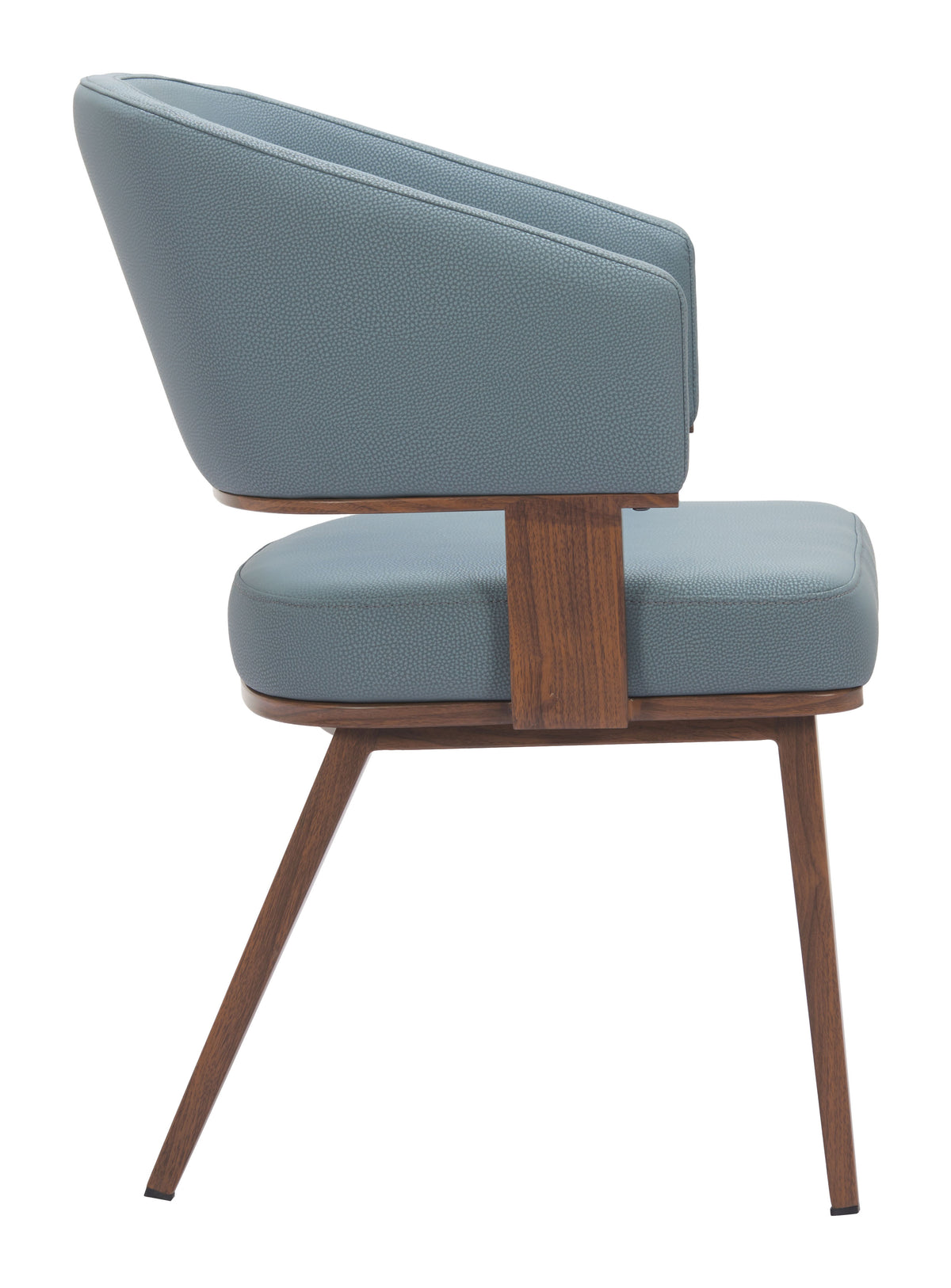 Poise Azure Gray & Walnut Dining Chair