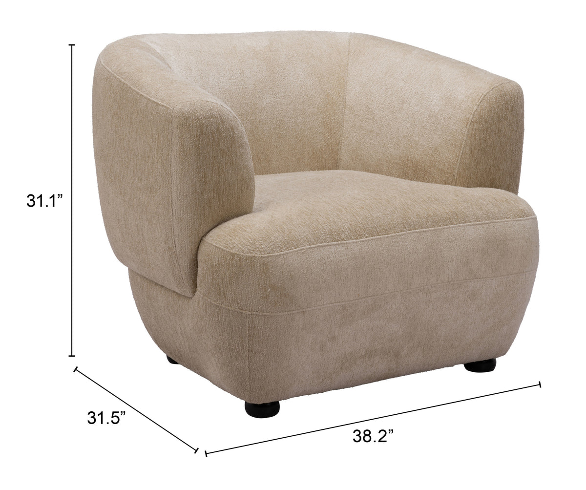 Bekker Golden Beige Accent Chair