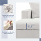 Modern 3 Seat Sofa w/ Ottoman 100" (4 Colors)