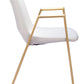 Desi Dining Chair (Set of 2) in White & Gold