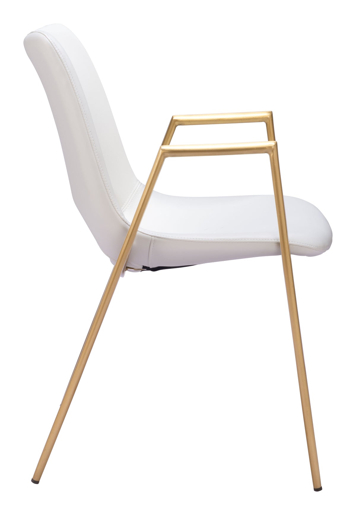 Desi Dining Chair (Set of 2) in White & Gold