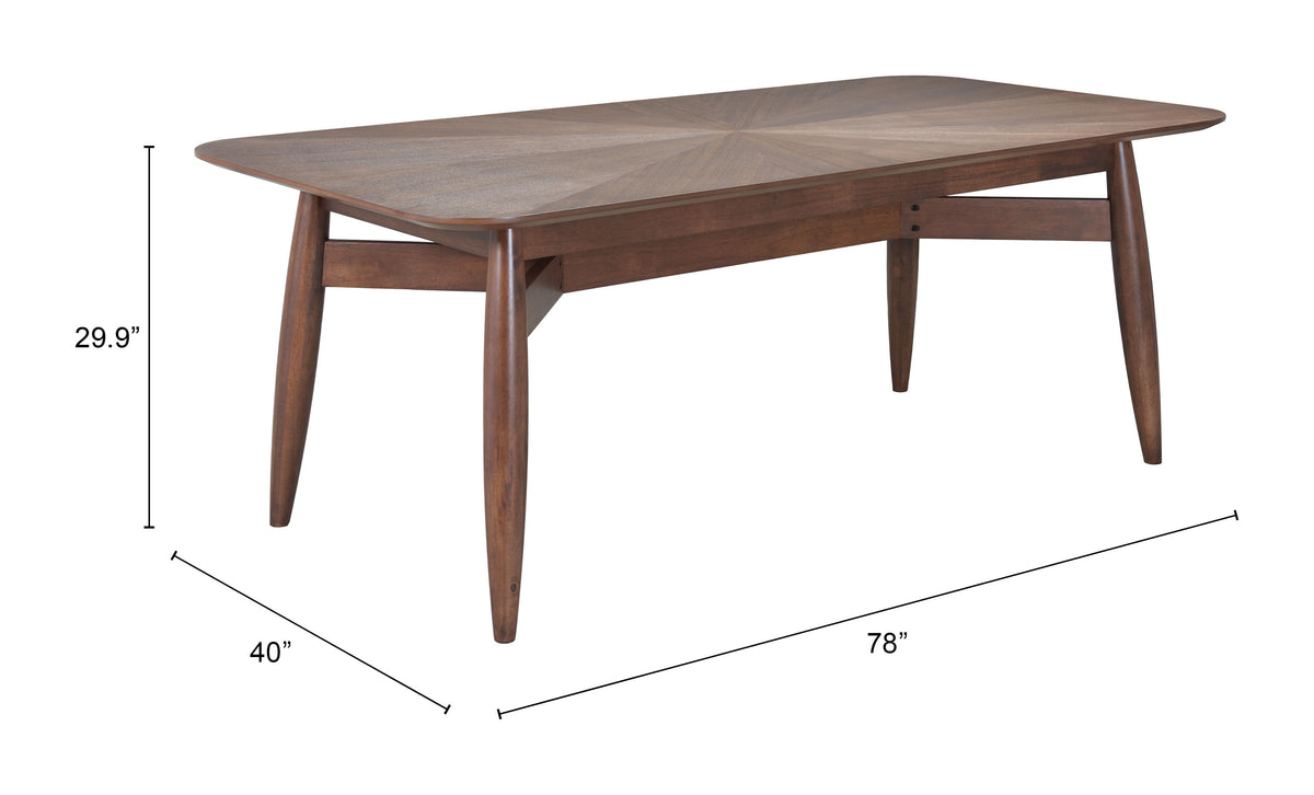 Silea Espresso Rectangular Dining Table