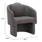 Olya Truffle Gray Accent Chair