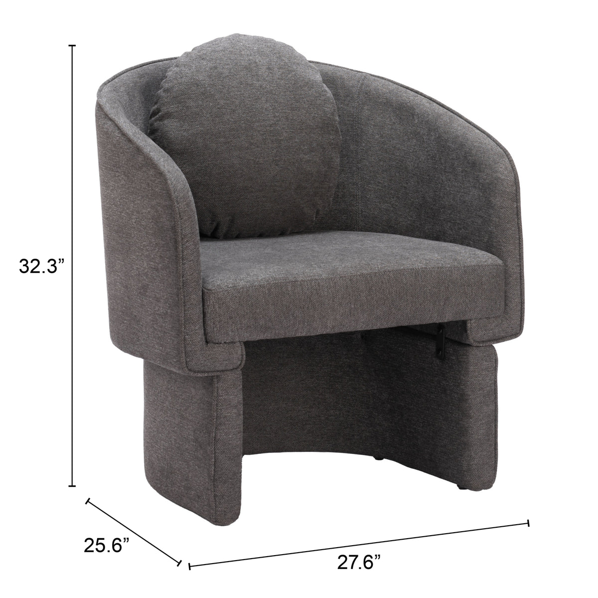 Olya Truffle Gray Accent Chair