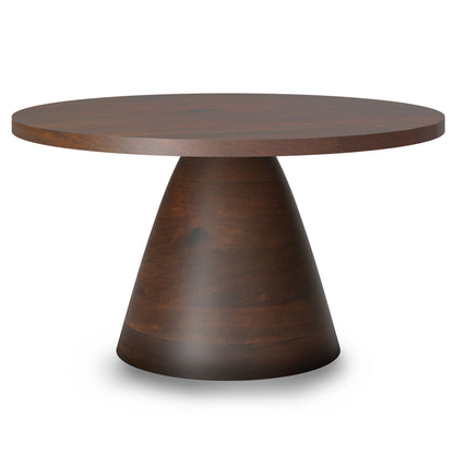 Winnie Dark Brown Wood Coffee Table – 29.9" Round Coffee Table