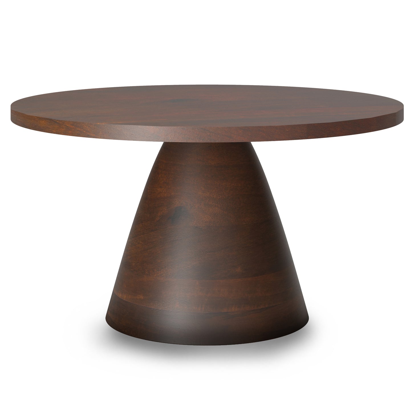 Winnie Dark Brown Wood Coffee Table – 29.9" Round Coffee Table