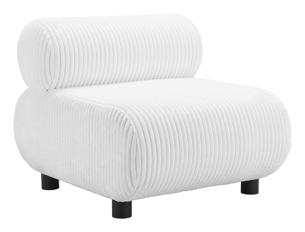 Rahat White Accent Chair