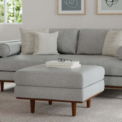 Morrison MCM Fabric Ottoman (2 Colors)