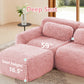 Grayson pink plush modular sofa