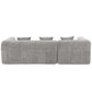 Modern Modular Chenille Sectional Sofa – 101” Deep Seating Sofa with Side Pockets & Chaise from the back view.