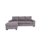 Modern Gray Fabric Reversible Chaise Sofa Sectional 96'