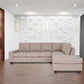Modern Beige L-Shape Chaise Sofa Sectional 115"