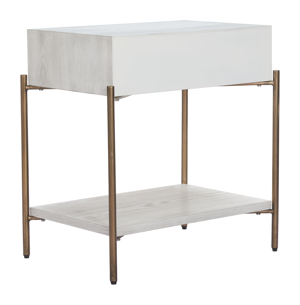 Yoru Oak White Side Table