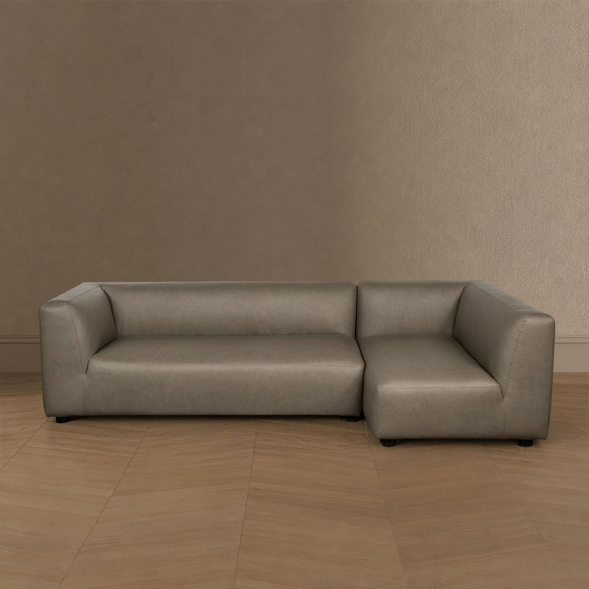 Lukas 2-piece sectional with right-facing chaise in taupe