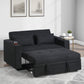 Easton Black Sherpa Sleeper Sofa