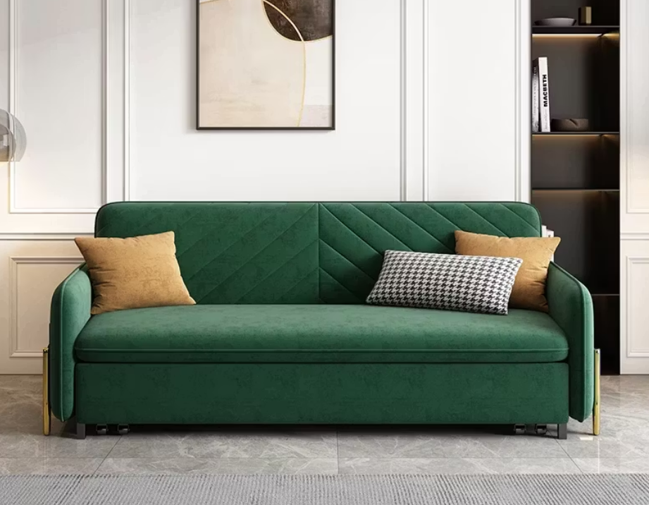 Solene Tech Cloth Sofa Bed – 74.8" Convertible Sleeper with Hidden Storage (2 Colors)