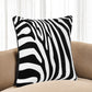 Zebra Print Fabric Throw Pillow 20' x 20'