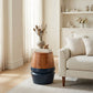 Tornos Side Table in Walnut & Deep Blue